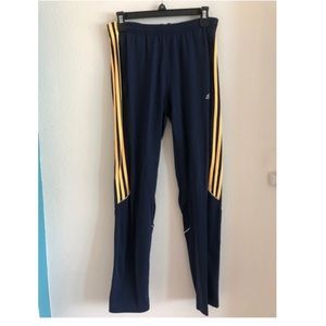 adidas royal blue and yellow sweatpants